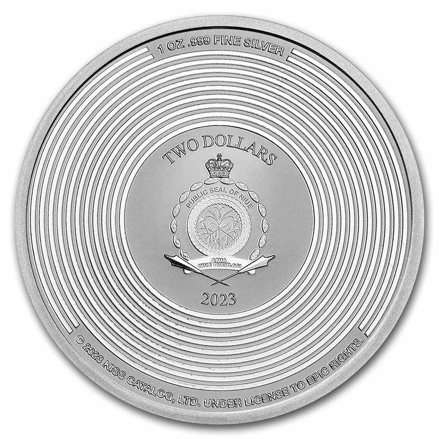Stříbrná mince 1 oz KISS 50. výročí 2023 BU
