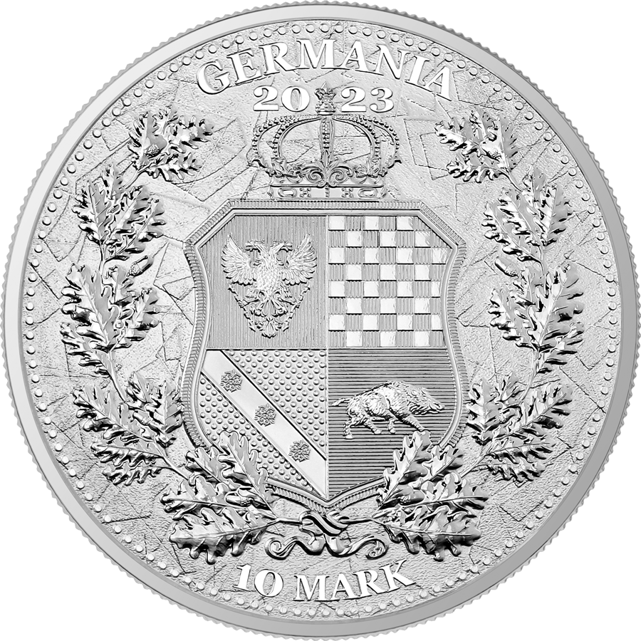 Stříbrná mince 2 oz Galia a Německo Alegorie 2023 BU