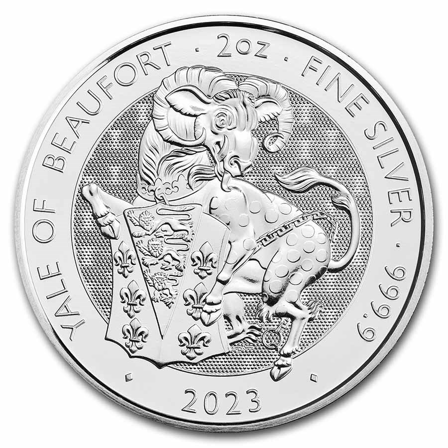 Stříbrná mince 2 oz The Yale of Beaufort Royal Tudor Beasts 2023 BU