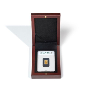 Krabička Volterra na 1 ks zlatého slitku - Mahagonová