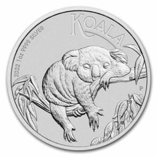 Stříbrná mince 1 oz Koala Austrálie 2022 BU