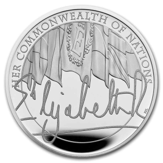 Stříbrná mince The Queens Reign The Commonwealth  Piedfort 2022 (UK22QCPF)