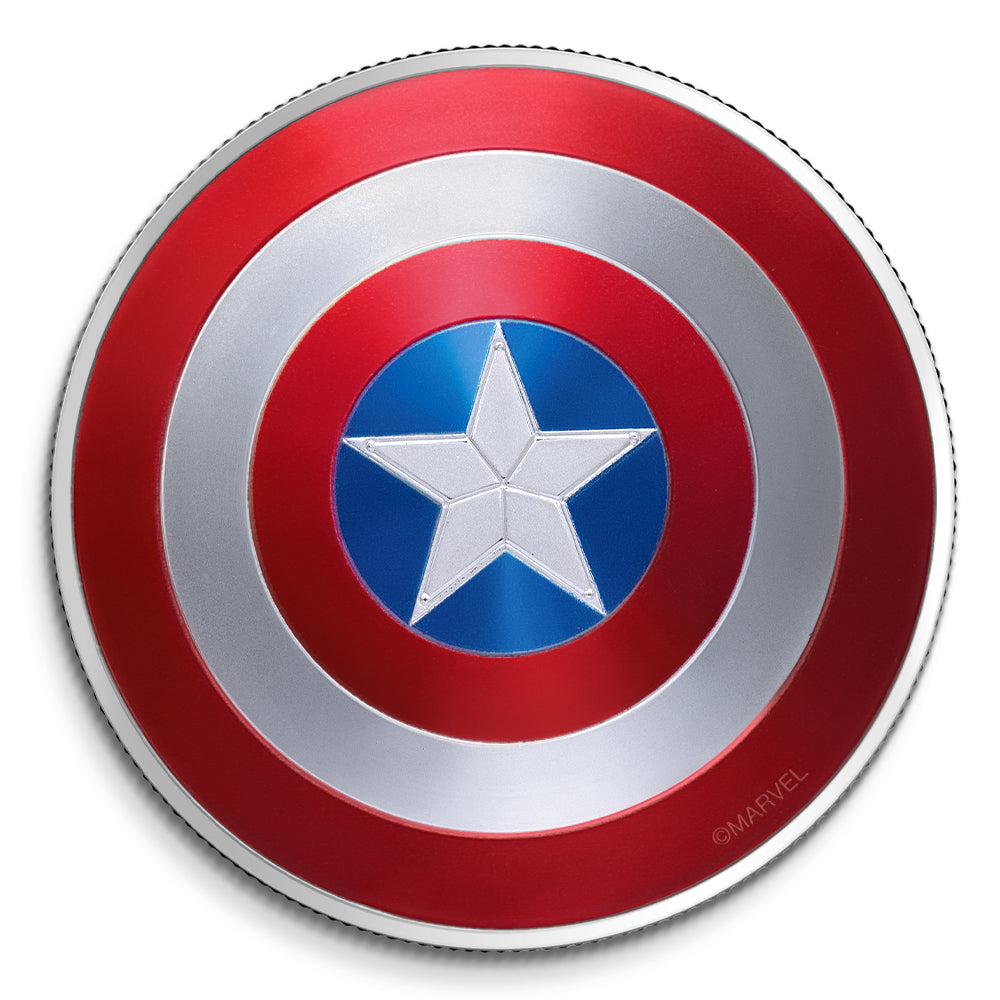 Stříbrná mince 5 g  Kapitán Amerika Shield Marvel 2019