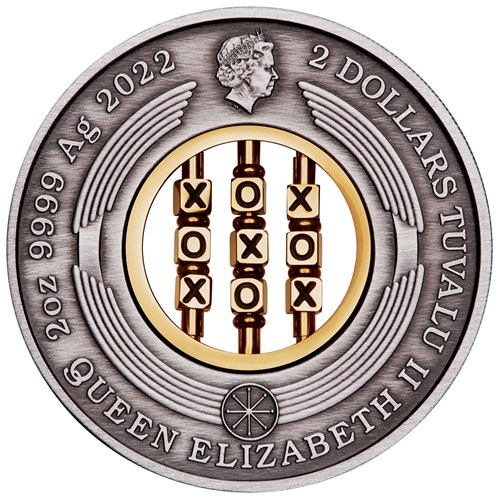 Stříbrná mince 2 oz Piškvorky 2022 Pozlacená 