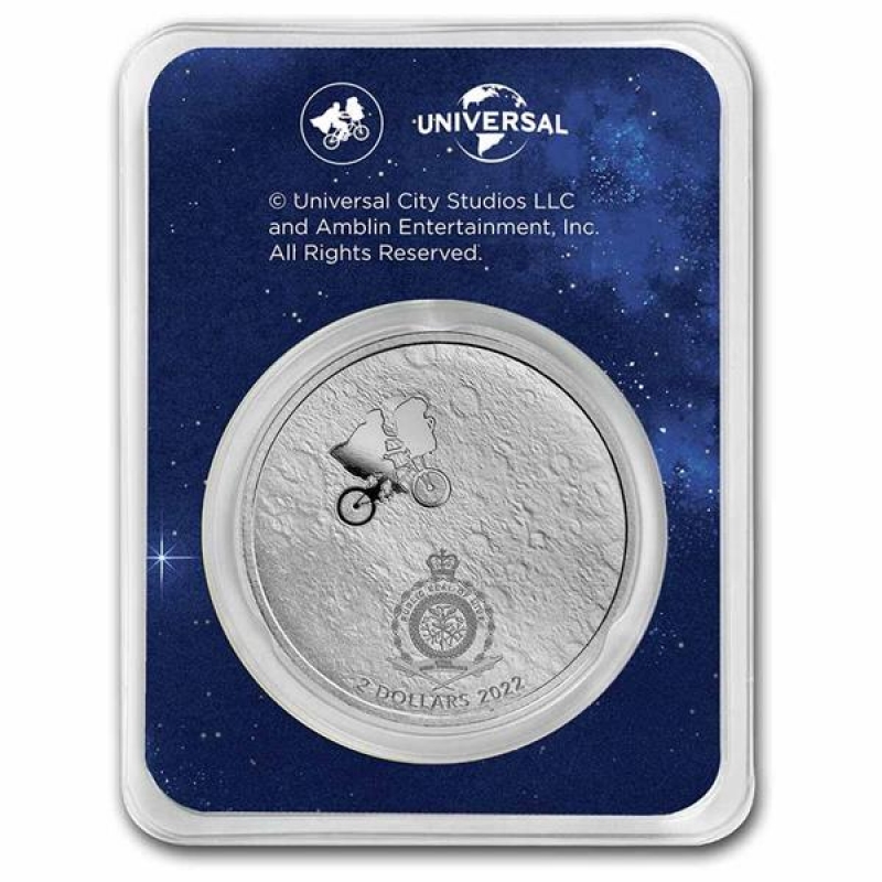 Stříbrná mince 1 oz E.T. 40. výročí 2022 Kolorovaná v blistru
