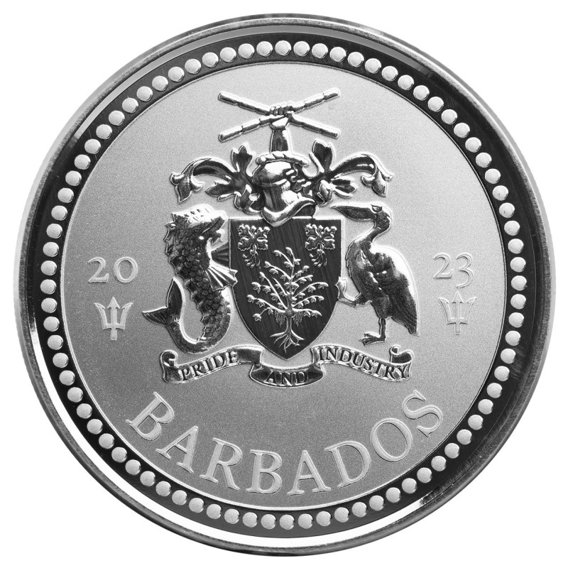 Stříbrná mince 1 oz Trident Barbados 2023 BU