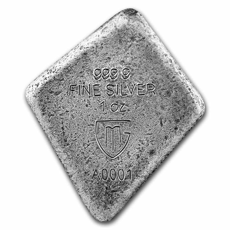 Stříbrná runa 1 oz Dagaz Germania Mint Fluorescenční