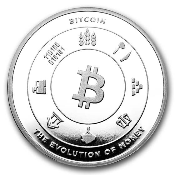 Stříbrná mince 1 oz Bitpay Bitcoin 