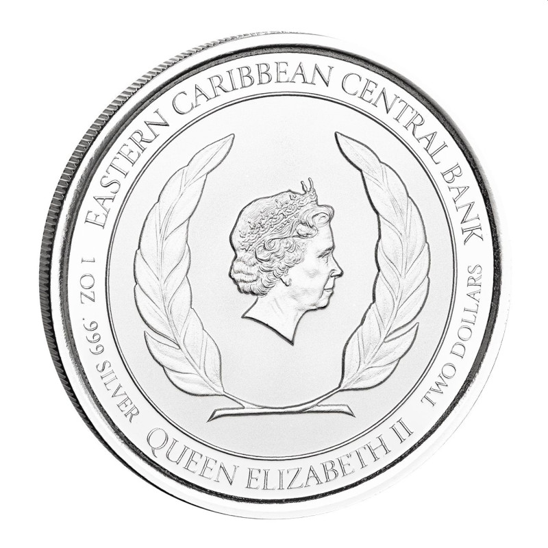Stříbrná mince St. Kitts & Nevis Podvodní surfařka 1 oz 2022 BU