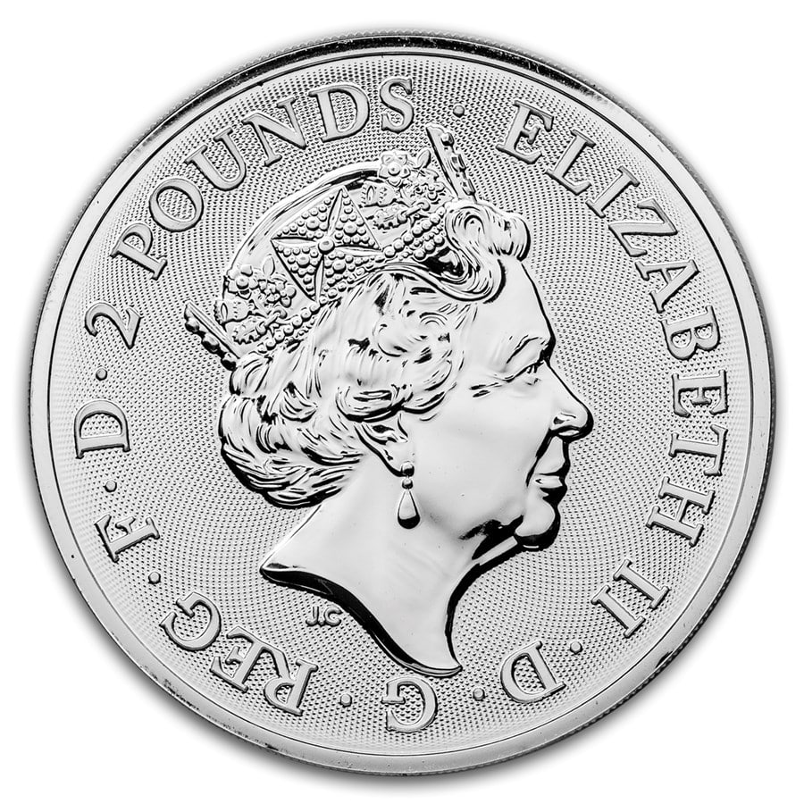 Stříbrná mince 1 oz  Dva Draci Británie 2018