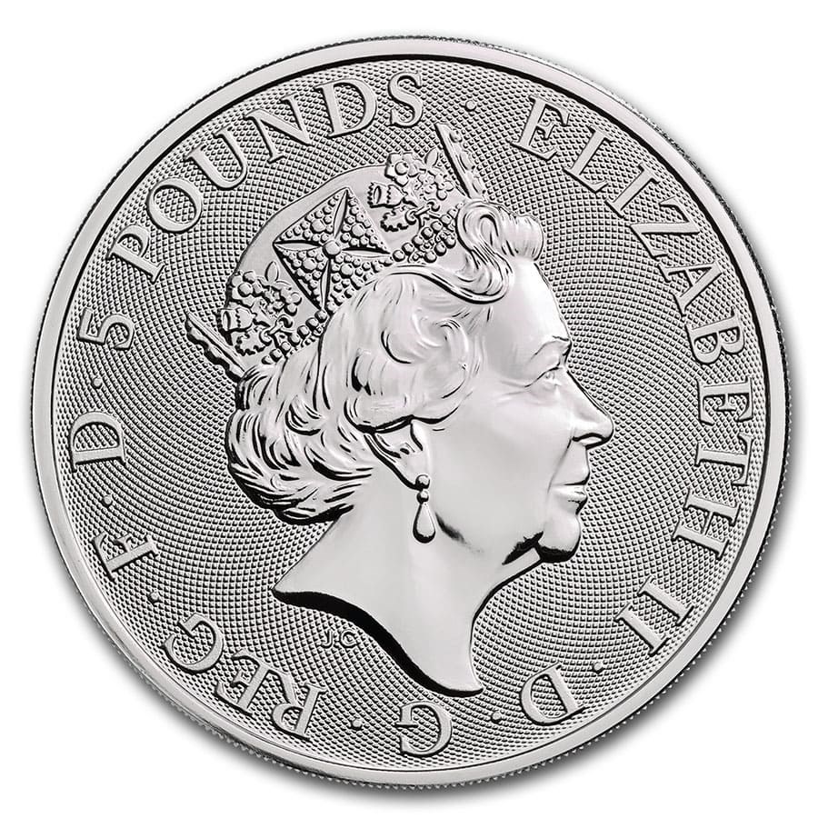  Stříbrná mince 2 oz White Horse of Hanover Queen Beast 2020