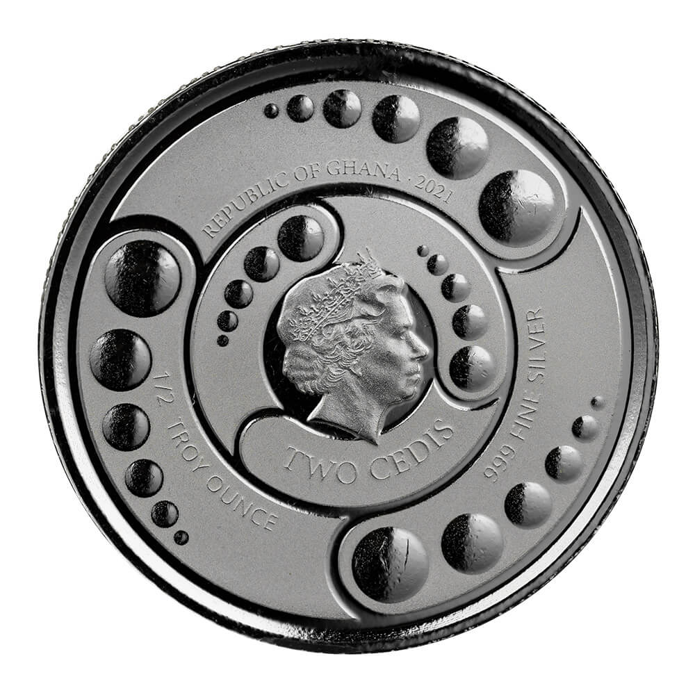 Stříbrná mince 1/2 oz Mimozemšťan Ghana 2021 BU