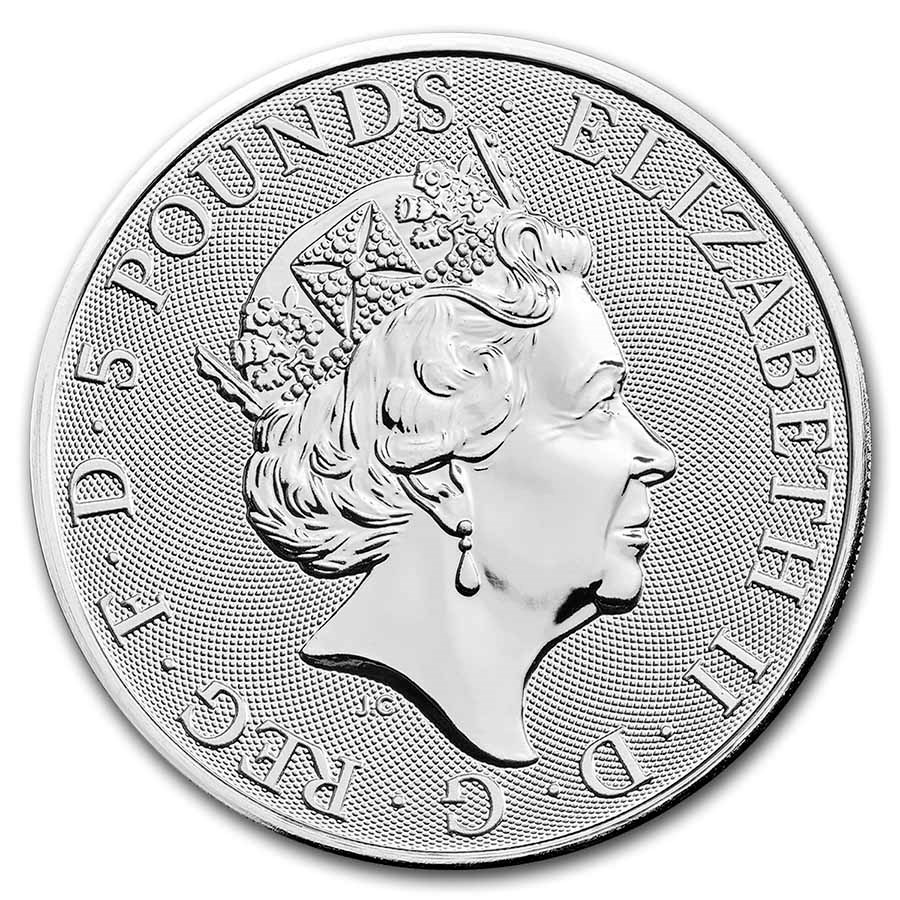 Stříbrná mince 2 oz Lion of England Royal Tudor Beast 2022