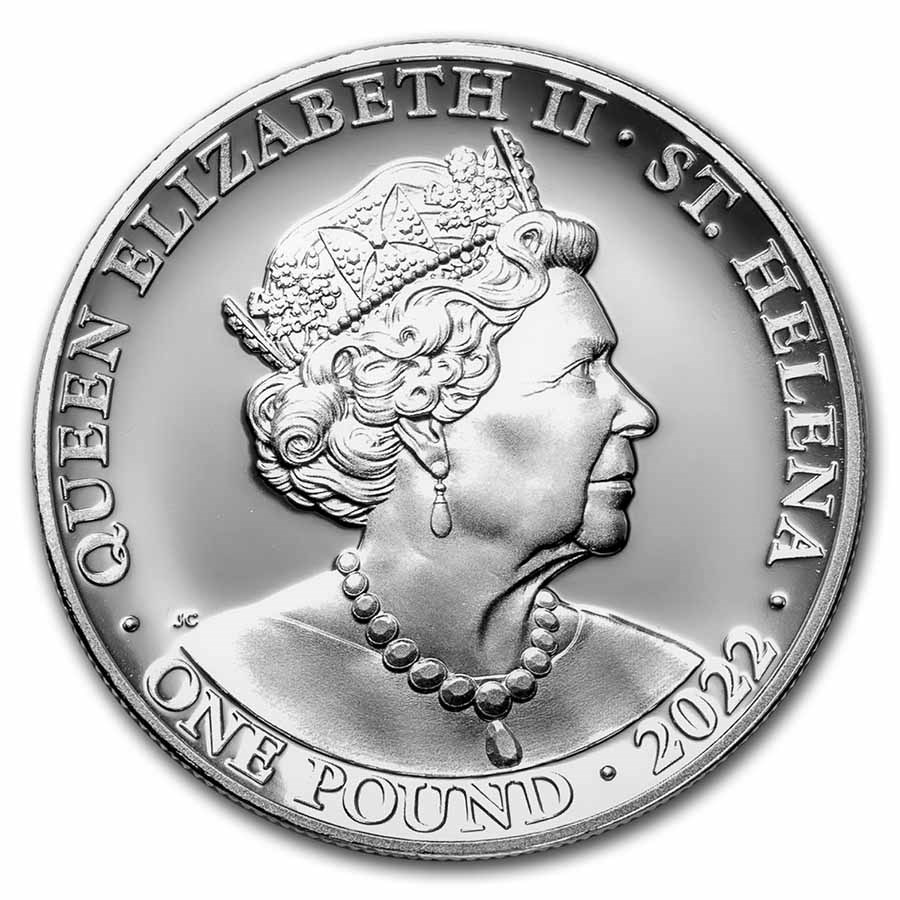 Stříbrná mince 1 oz Svatá Helena Queen's Virtues Charity Proof 2022