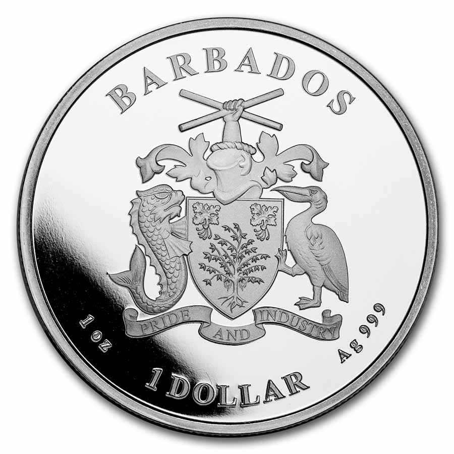 Stříbrná mince 1 oz Mořský koník Barbados 2023