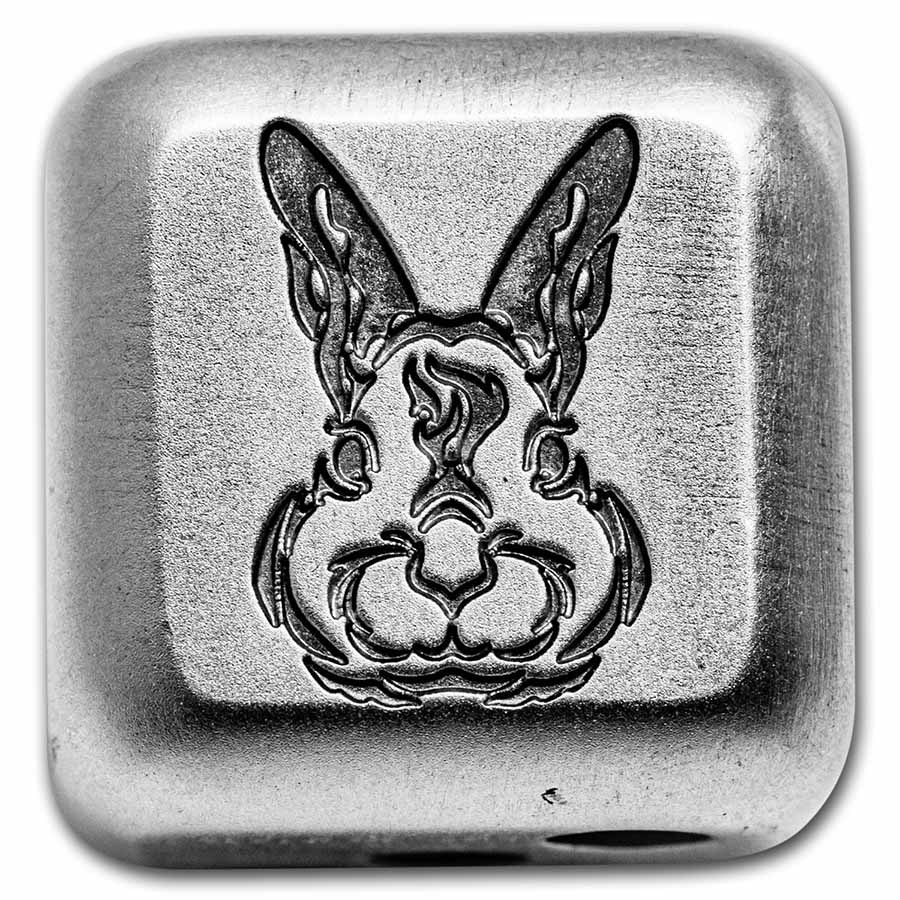 Stříbrná mince 1 oz Rok králíka Hrací kostka 2023