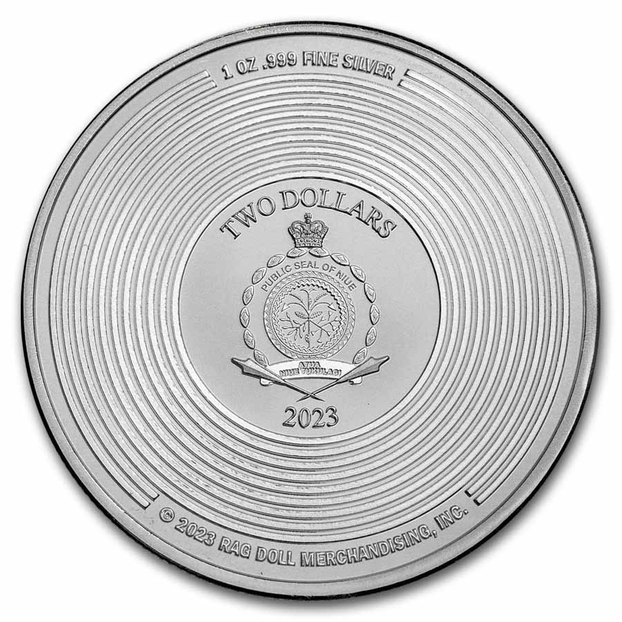 Stříbrná mince 1 oz Aerosmith 50. výročí 2023 BU 