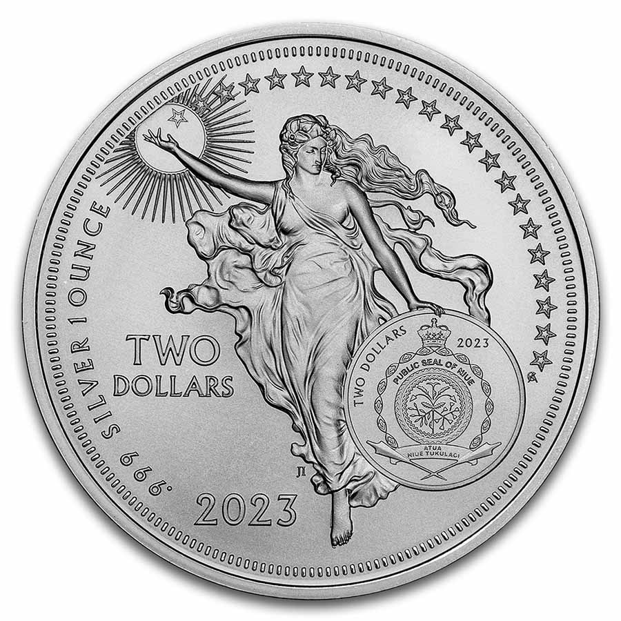 Stříbrná mince 1 oz Thomas Edison Ikony Inspirace 2023 BU