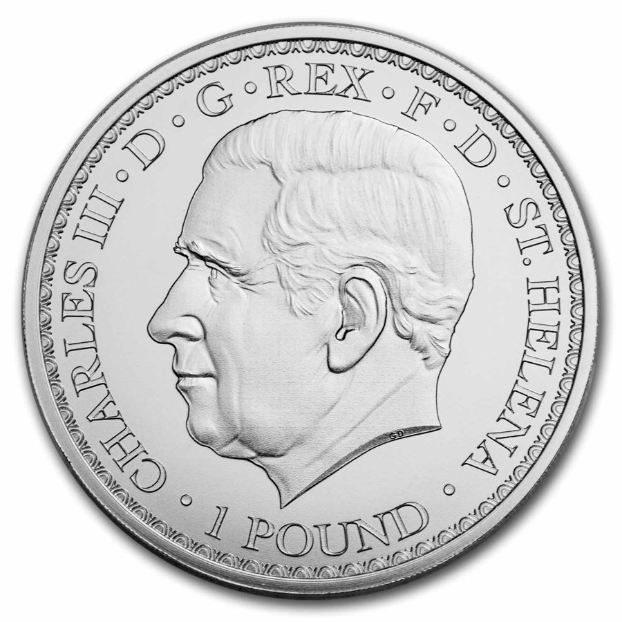 Stříbrná mince 1 oz Svatá Helena Una a lev 2023