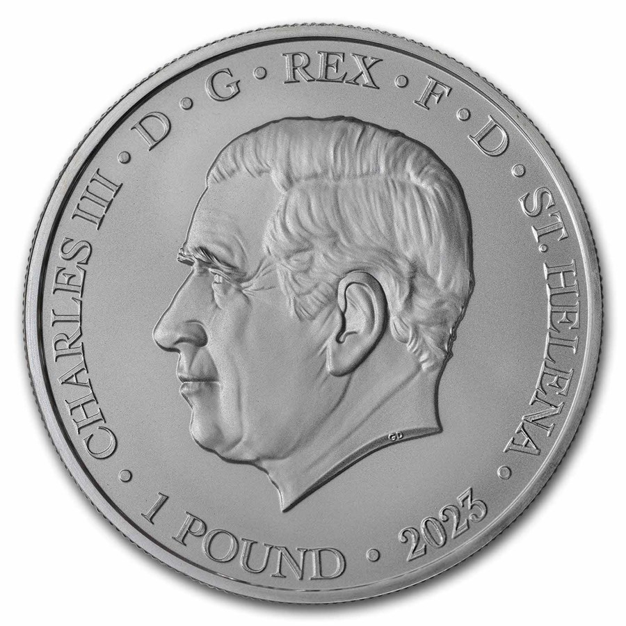 Stříbrná mince 1 oz Svatá Helena Queen's Memorial 2023 BU