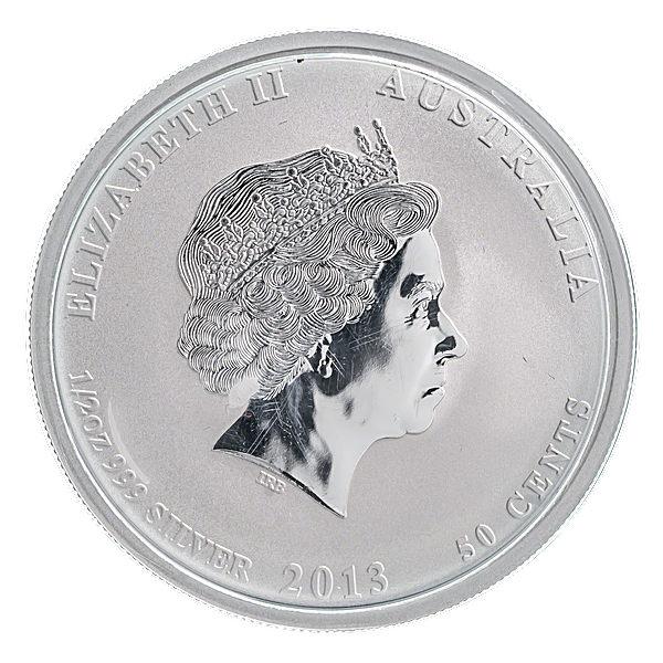 Stříbrná mince 1/2 oz Had Lunární série II 2013