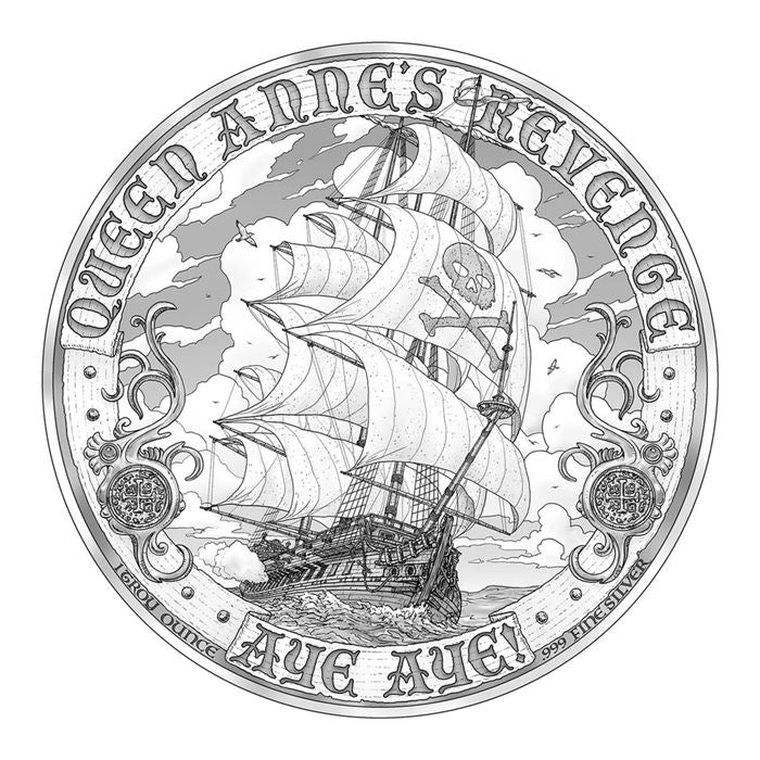 Stříbrná medaile 1 oz Blackbeard Pirate 2023