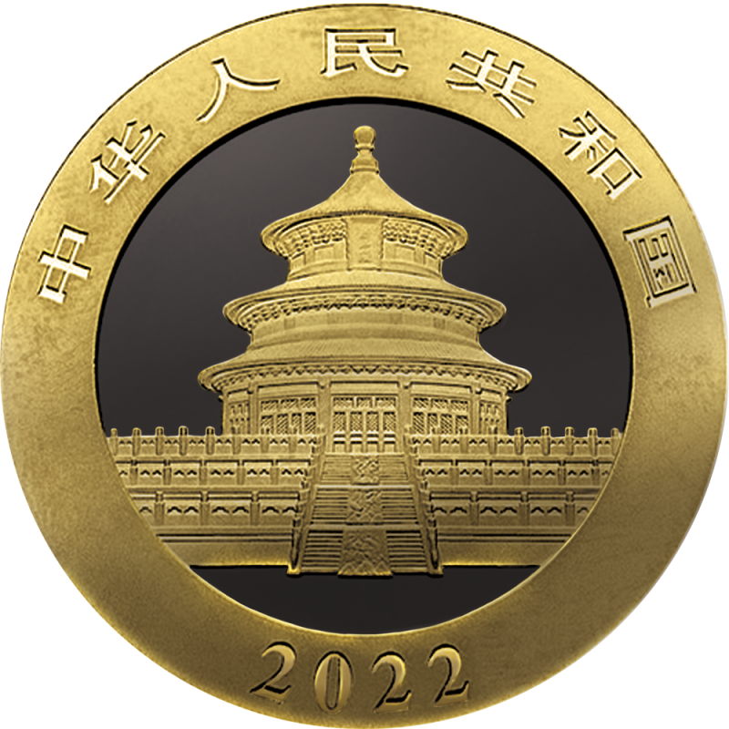 Stříbrná mince 30 g China Panda Zlatá noc 2022
