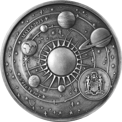 Stříbrná mince 2 oz Mikuláš Koperník 2023 BU Ostařená