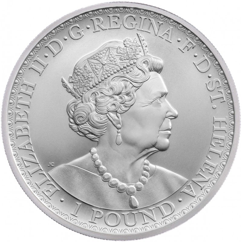 Stříbrná mince 1 oz Svatá Helena Una a lev 2021