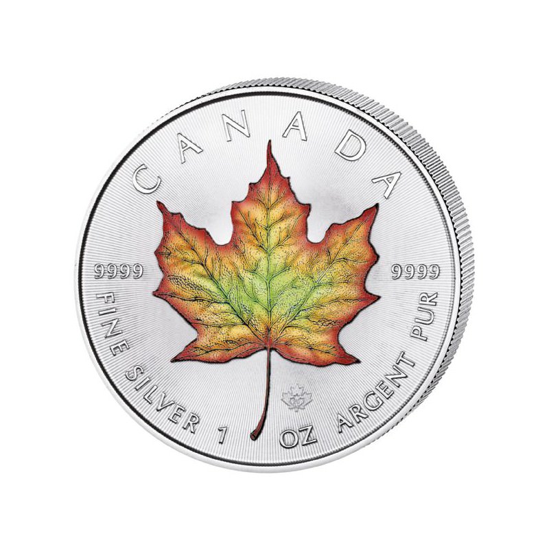 Stříbrná mince 1 oz Maple Leaf 2022 Kolorovaná