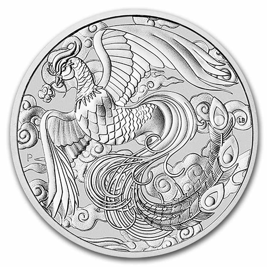Stříbrná mince 1 oz Phoenix Čínské mýty a legendy 2022