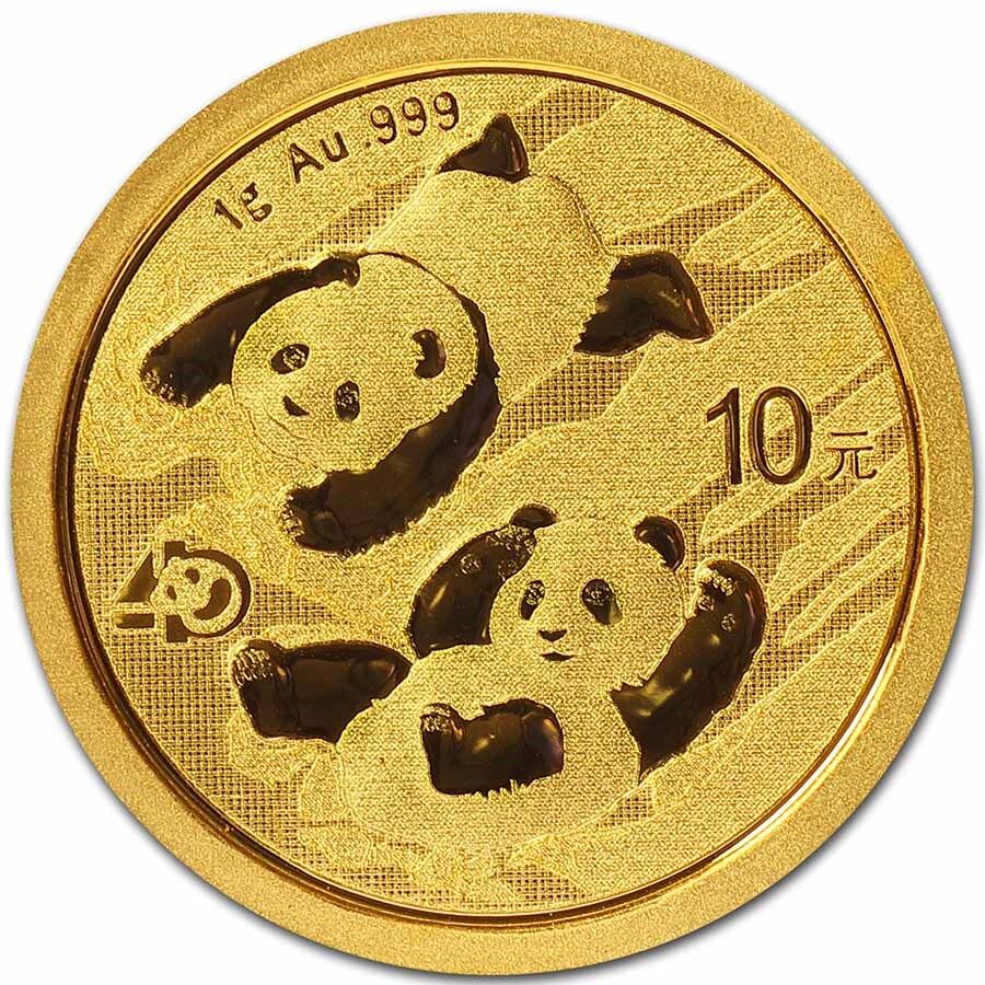 Zlatá mince 1 g Panda 2022
