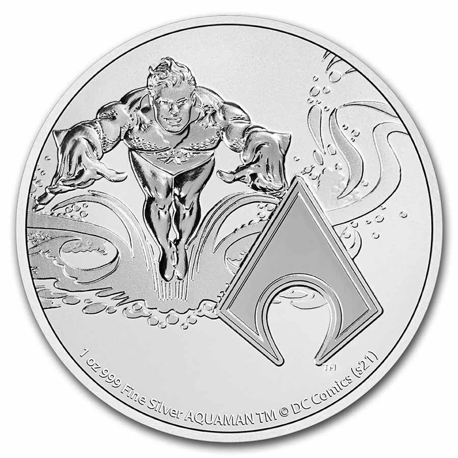 Stříbrná mince 1 oz Aquaman DC Comics 2022