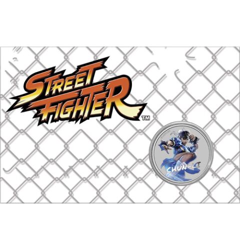 Stříbená mince 1 oz Chun Li Street Fighter 2022 Kolorovaná v kartě