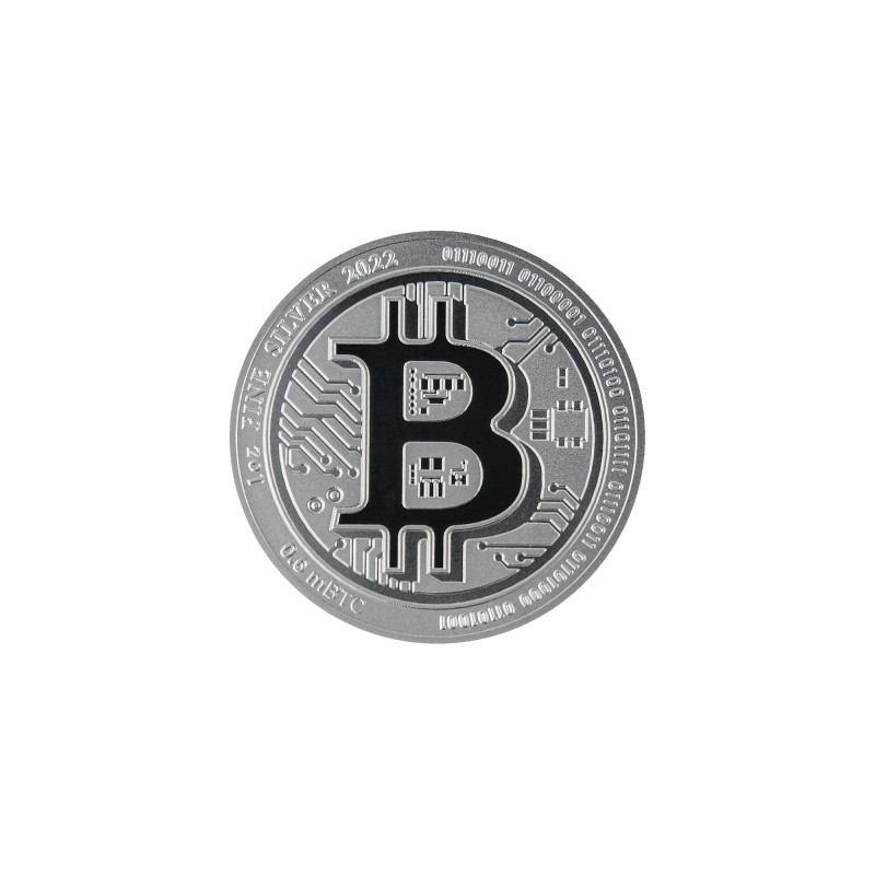 Stříbrná mince 1 oz Bitcoin 2022 BU