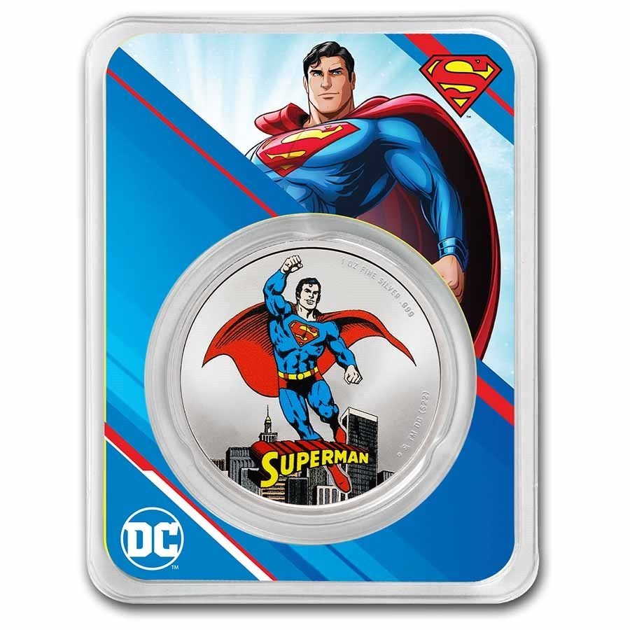 Stříbrná mince 1 oz Superman DC Comics 2023 TEP Kolorovaná