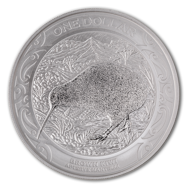 Stříbrná mince 1 oz Kiwi 2019 v Kartě