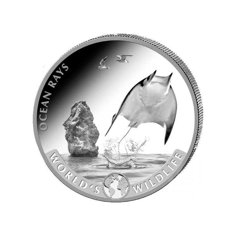 Stříbrná mince 1 oz Rejnok World´s Wildlife 2023 BU