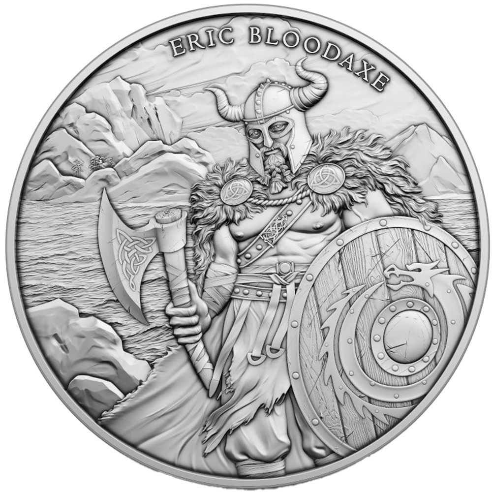 Stříbrná mince 1 oz Eric Bloodaxe Legendary Warriors 