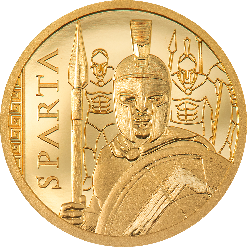 Zlatá mince 0,5 g Sparta 2023 Proof