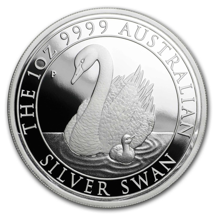 Stříbrná mince 1 oz Labuť Swan Proof