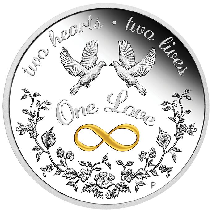 Stříbrná mince 1 oz Jedna láska Proof