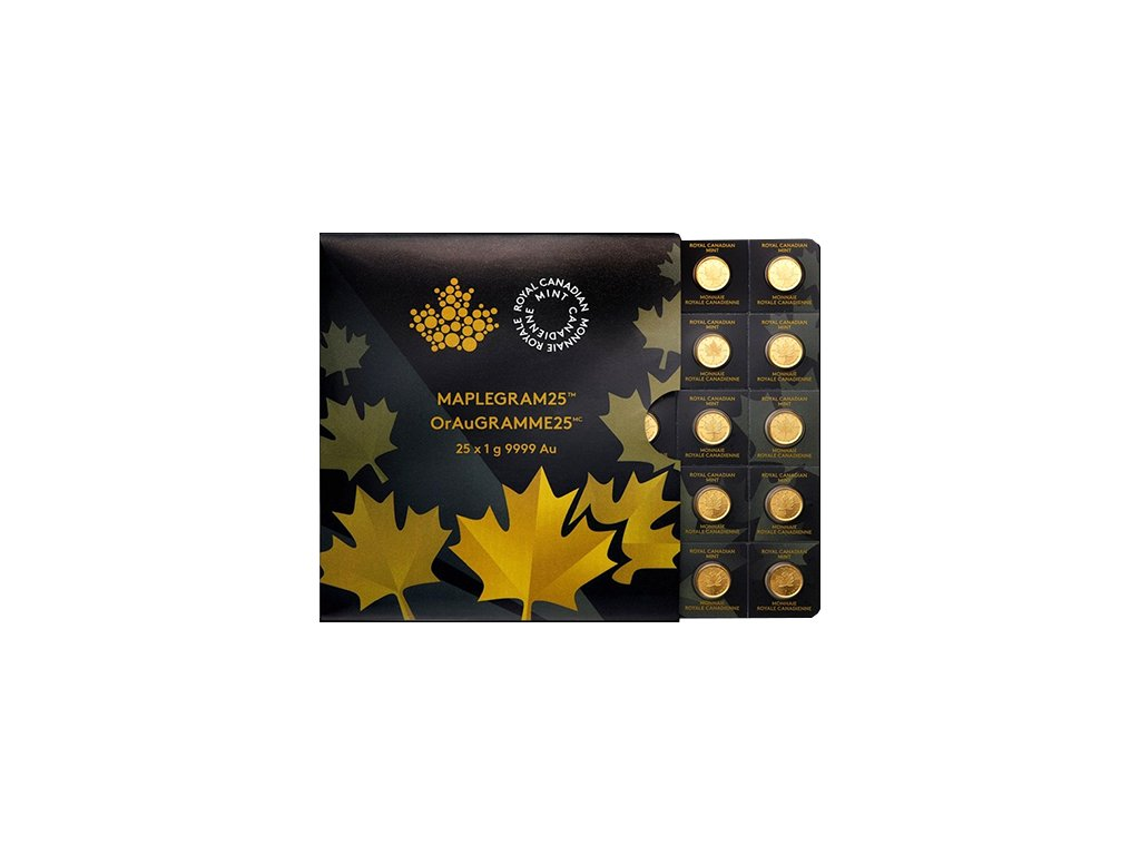 Zlatá mince 1g Maple leaf 2021