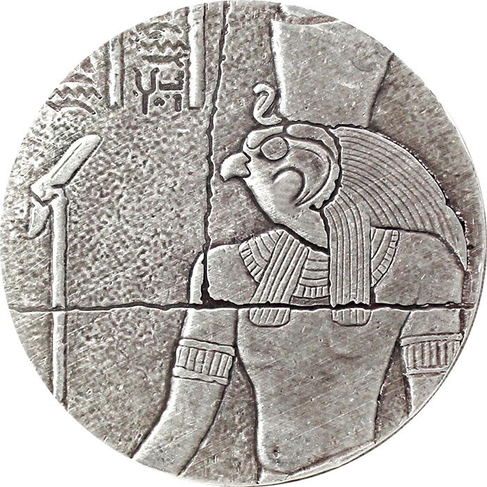  Stříbrná mince Horus Chad v boxu 2 oz 2016 Ostařená