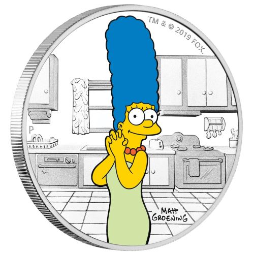 Stříbrná mince 1 oz Marge Simpson The Simpsons 2019 Proof Kolorovaná