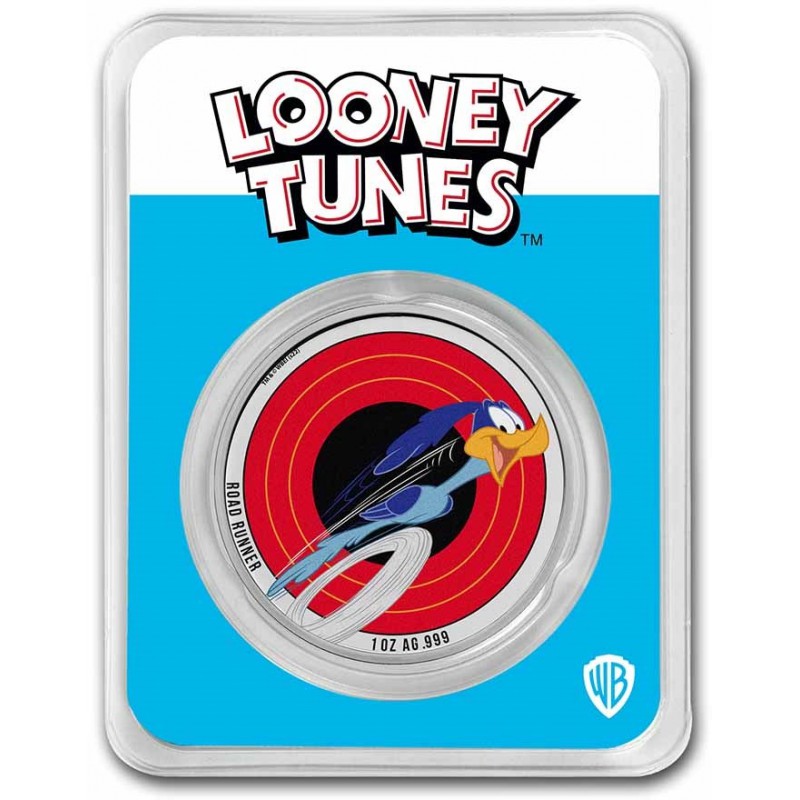 Stříbrná mince 1 oz Road Runner Looney Tunes 2023 Kolorovaná v kartě