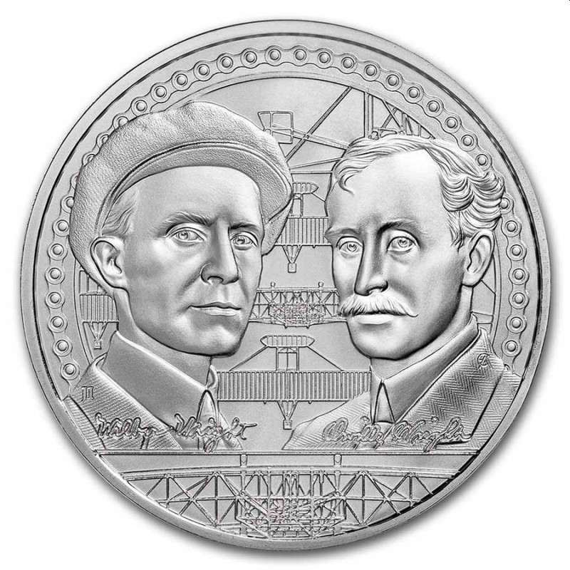 Stříbrná mince 1 oz Bratři Wrightovi Ikony Inspirace 2022 BU