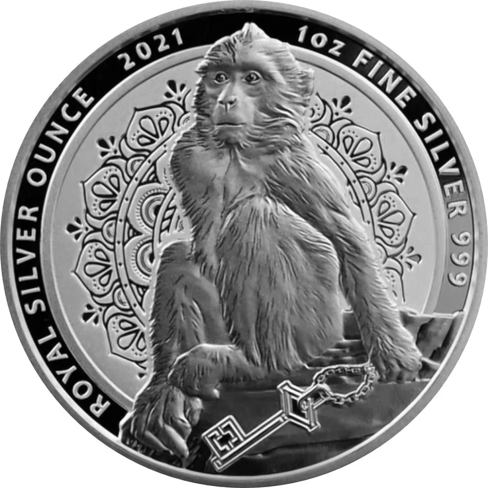 Stříbrná mince 1 oz Horská Opice Makak 2021 Proof