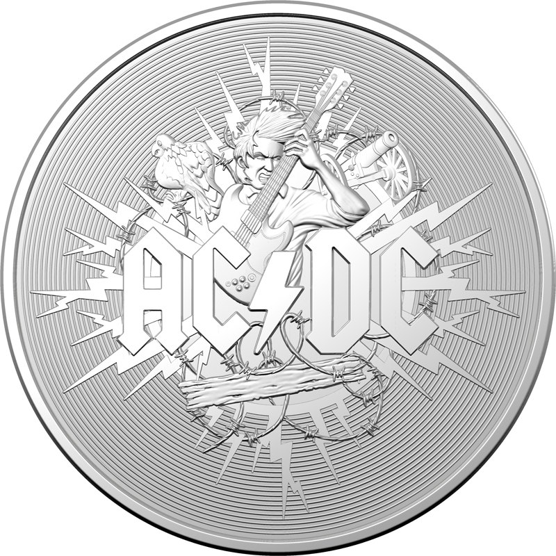 Stříbrná mince 1 oz AC/DC Frosted 2021