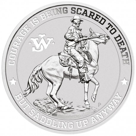 Stříbrná mince 1 oz John Wayne na koni 2021 BU